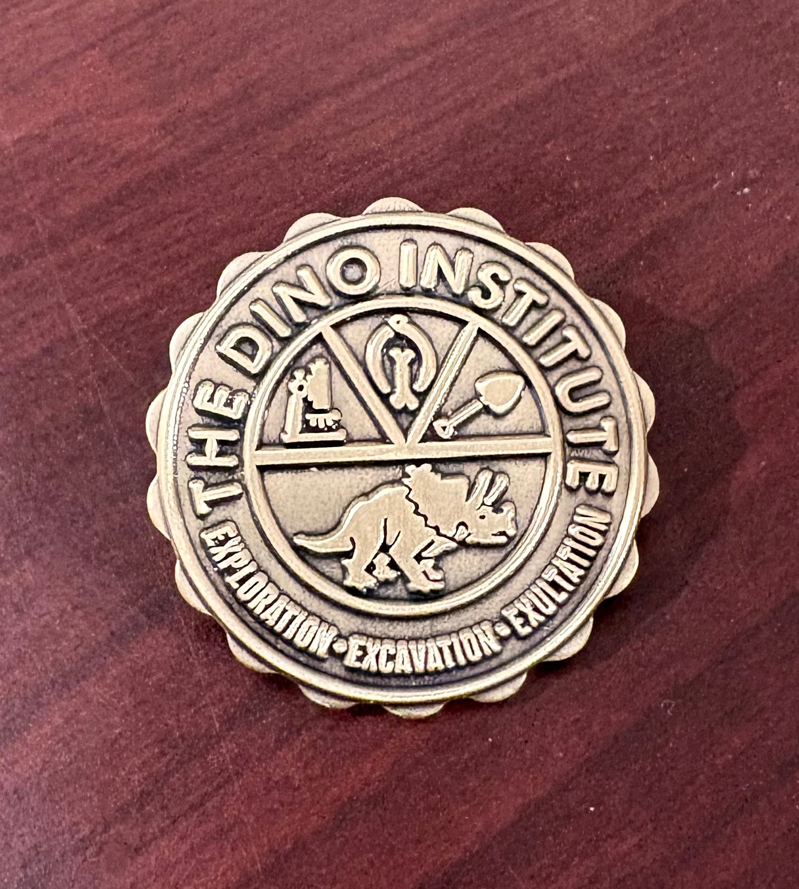 Dino Institute Pin
