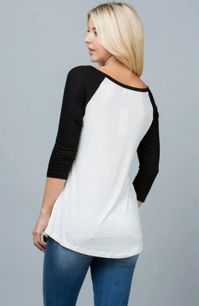 Dino Print Raglan Shirt