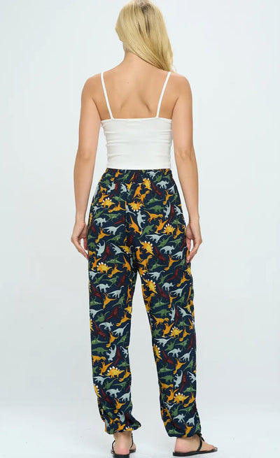 Dinosaur Print pants w/ Drawstring