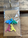 Dangly Sour Candy Dinosaur earrings