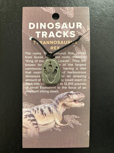 Dino Track Pewter Necklace
