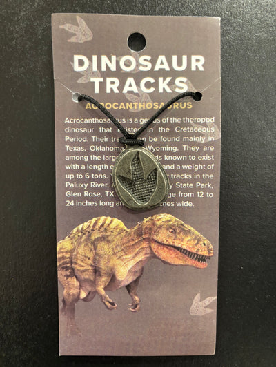 Dino Track Pewter Necklace