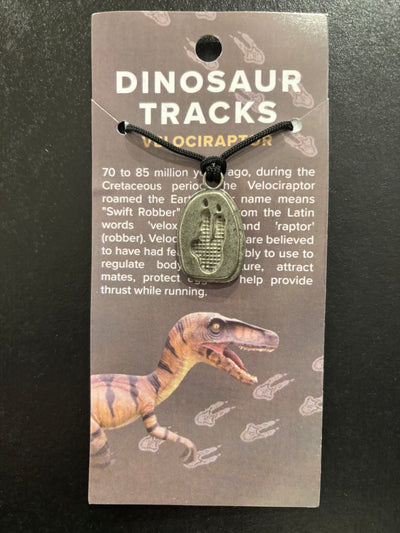 Dino Track Pewter Necklace