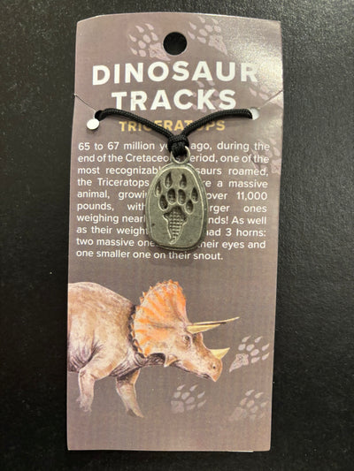 Dino Track Pewter Necklace