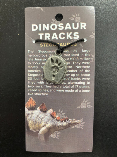 Dino Track Pewter Necklace