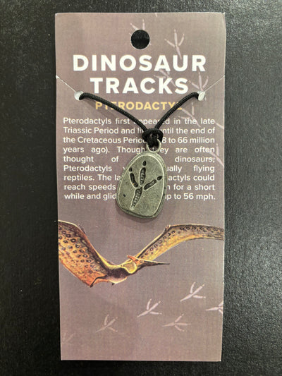 Dino Track Pewter Necklace