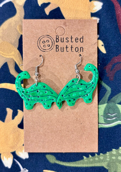Pickled Dinosaur Earrings
