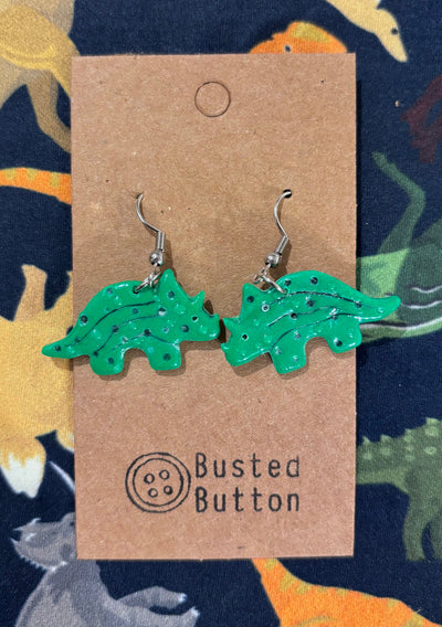 Pickled Dinosaur Earrings