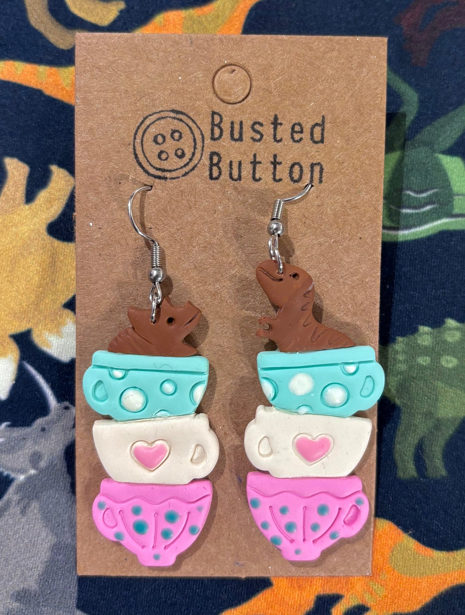 Dangly Tea Cup Earrings