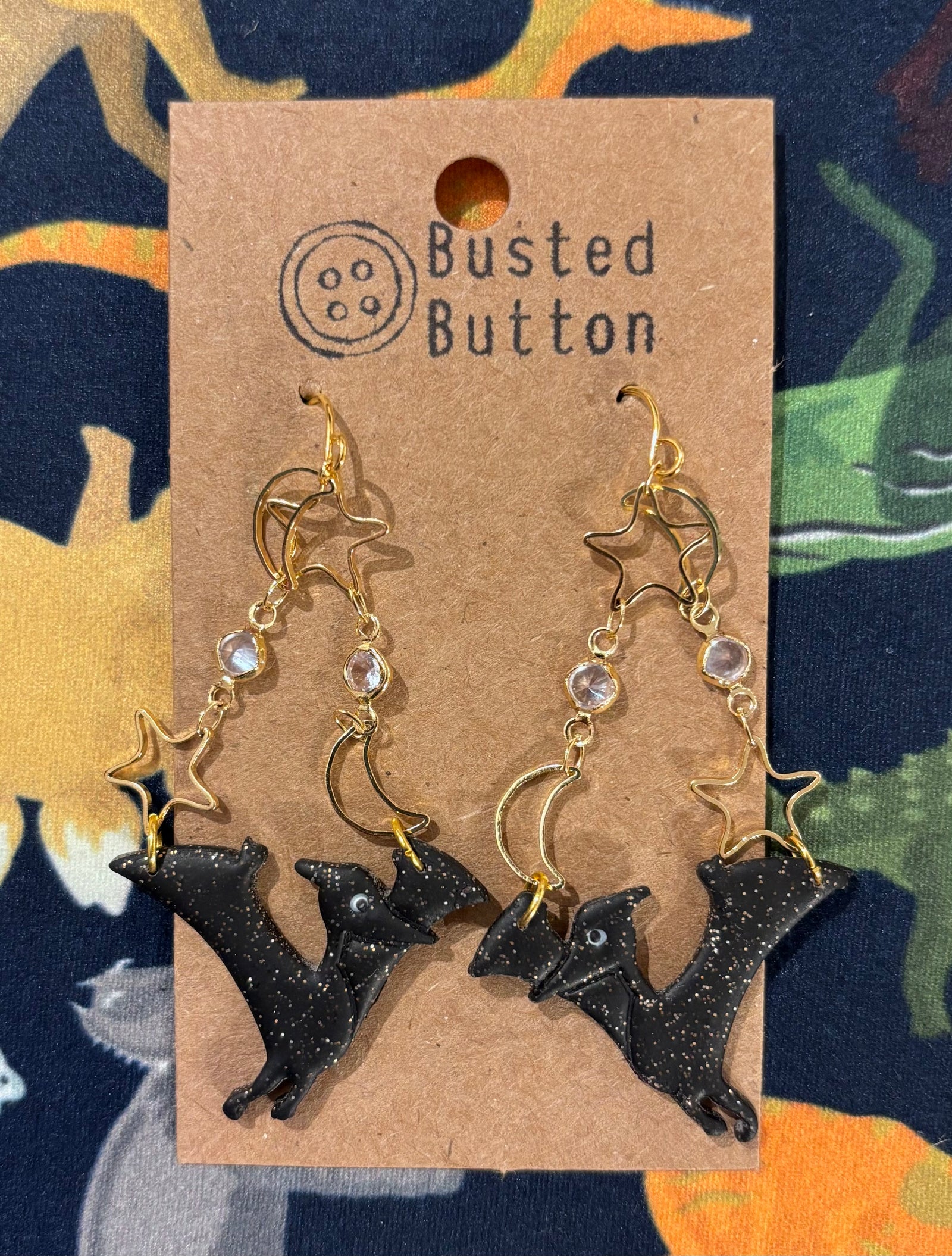 Starry Sky Pteranodon Earrings