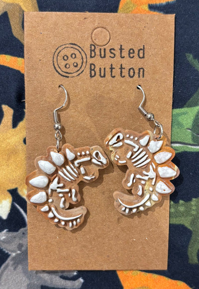 Death Curl Dino Earrings