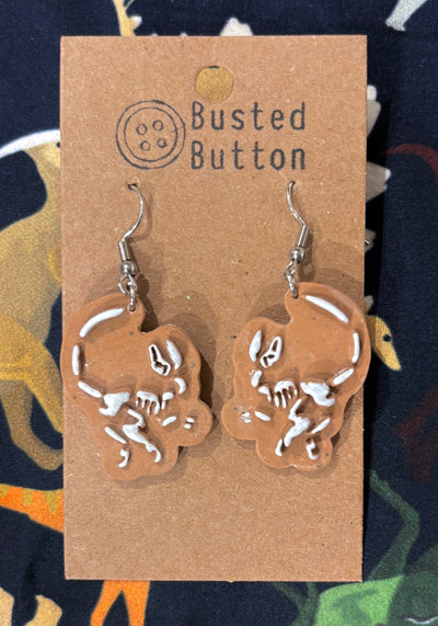 Death Curl Dino Earrings