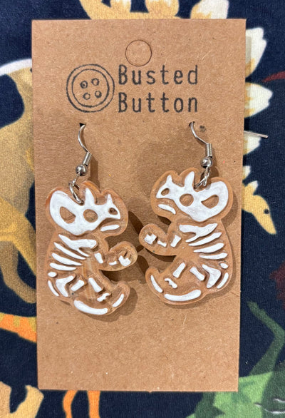 Death Curl Dino Earrings