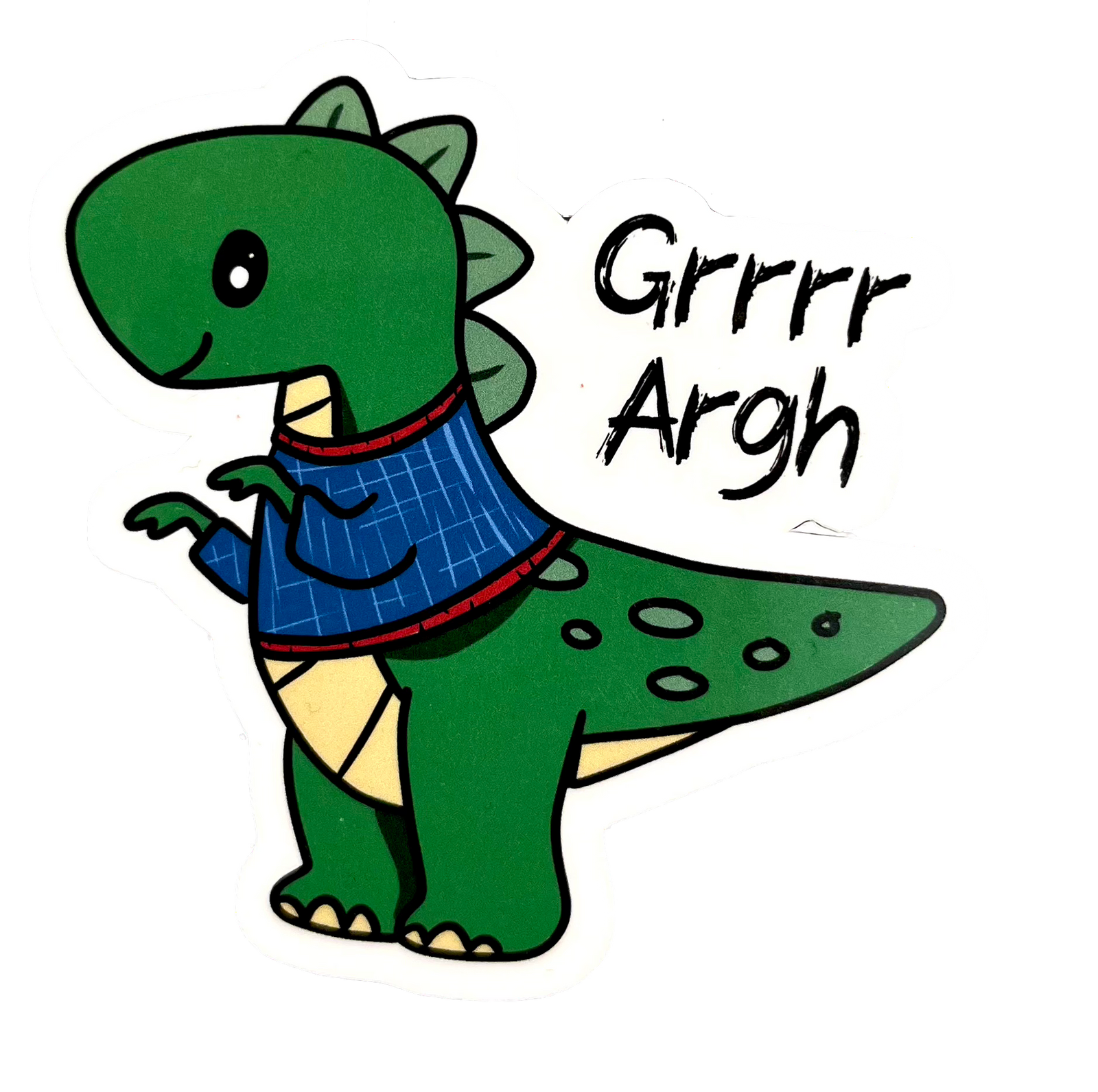 Grrr Argh Sweater Dinosaur Sticker