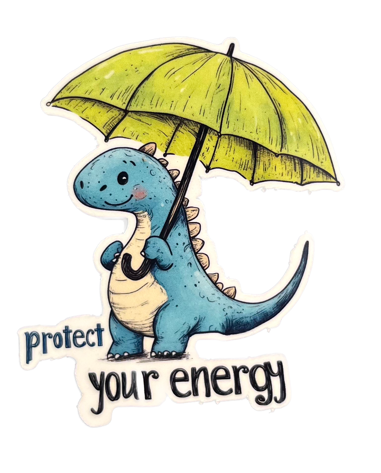 Protect Your Energy Dinosaur Sticker