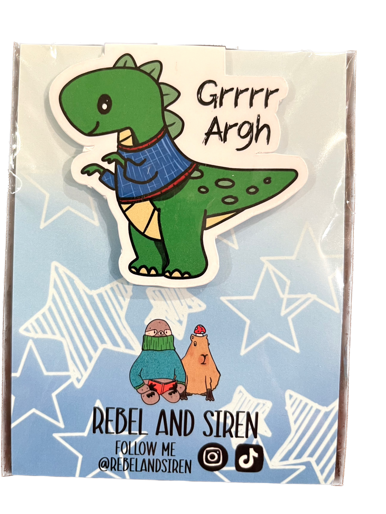 Grrr Argh Sweater Dinosaur Bookmark