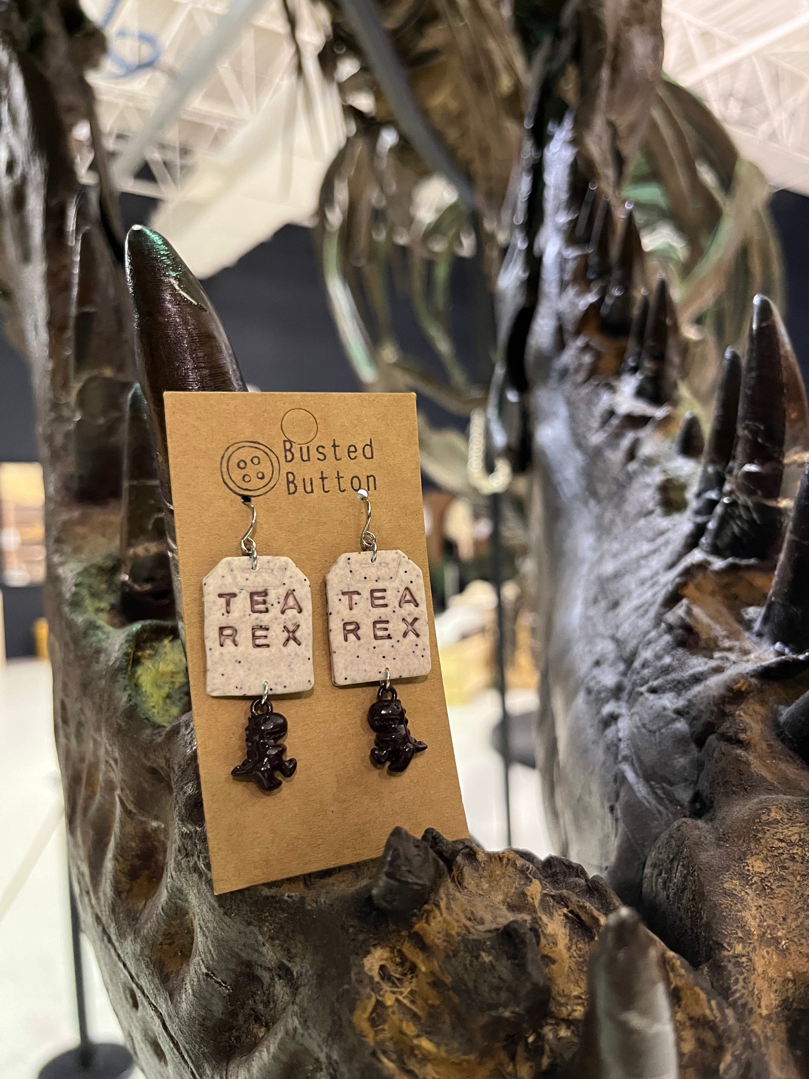 'TEA' Rex - Tea Party Large Dangly Earring