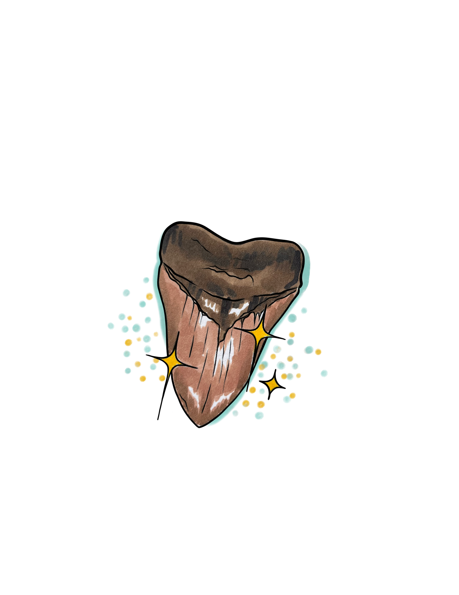 Megalodon Shark Tooth Sticker