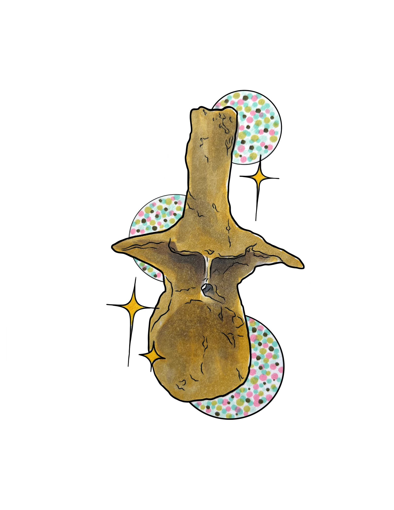T. rex Dorsal Vertebrae Sticker