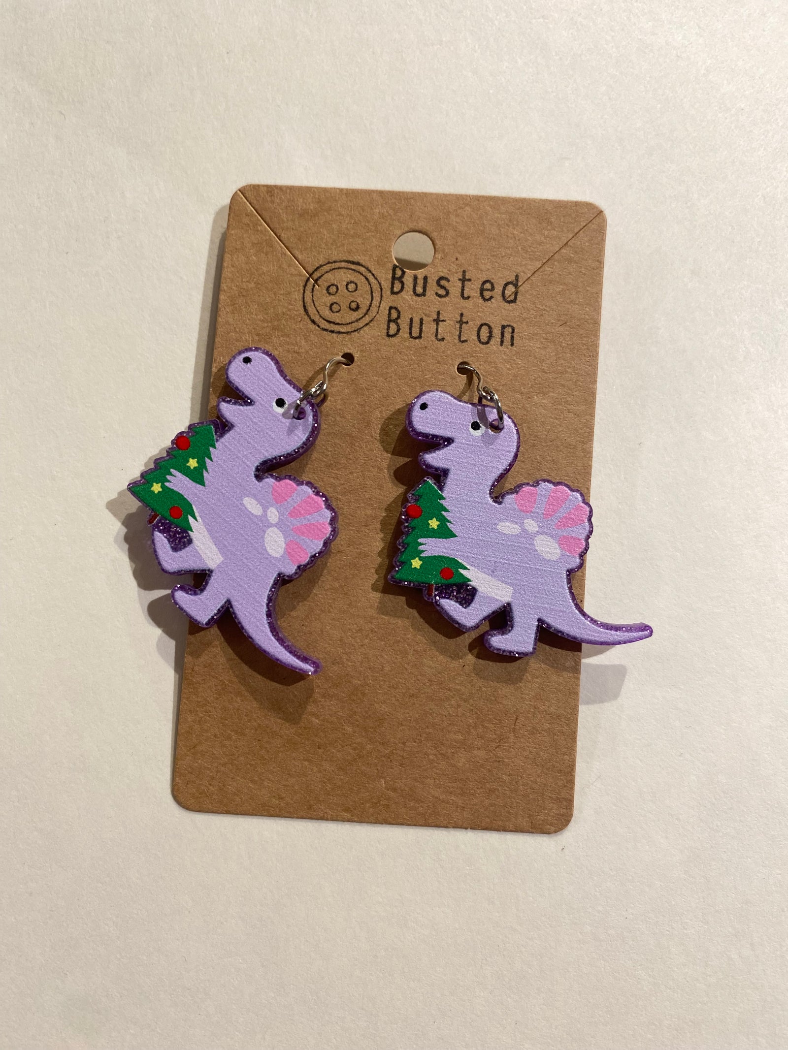 Christmas Dino Earrings