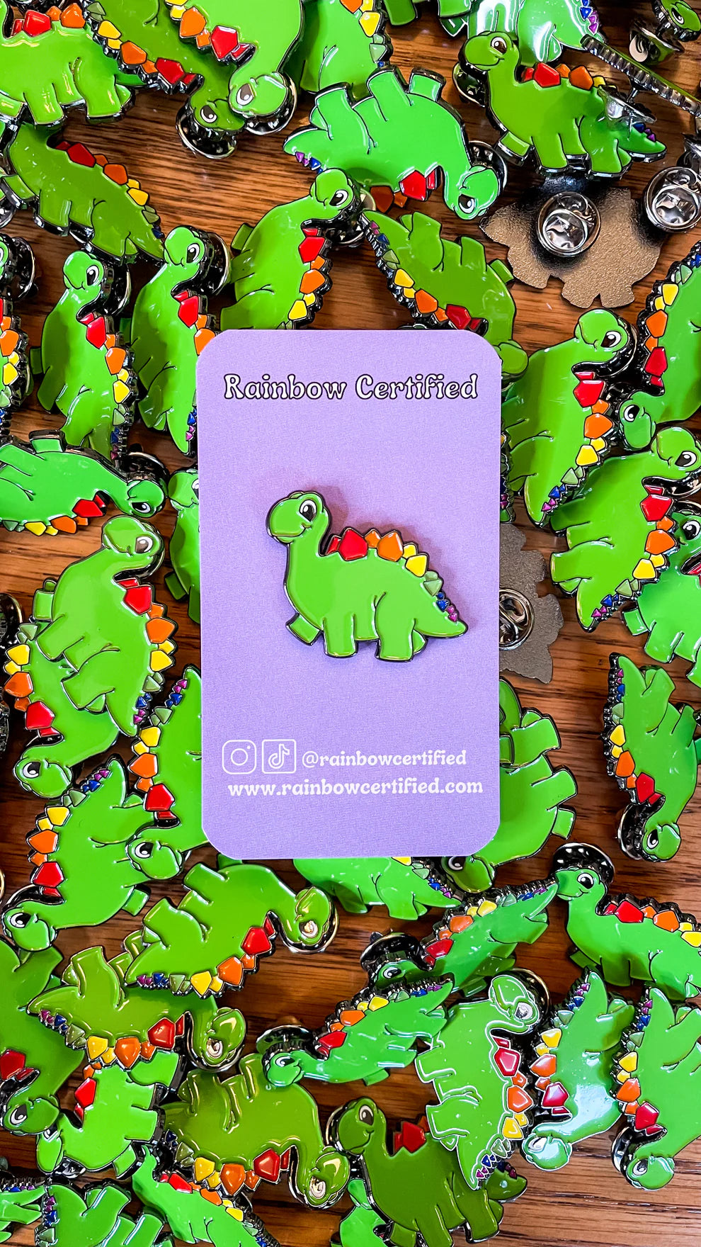 Prideosaurus LGBTQIA+ Enamel Pin