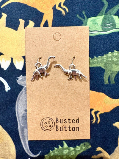 Small Metal Dinosaur Earrings