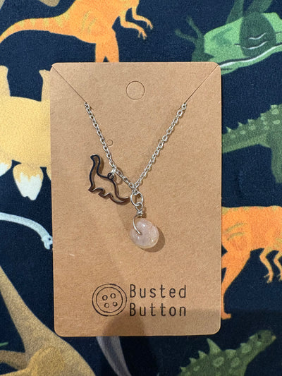 Coprolite necklace w/dino charm