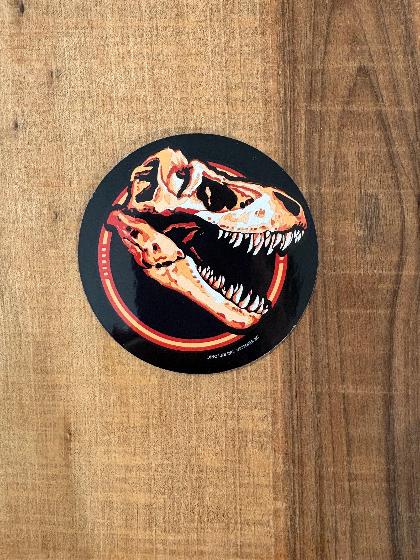 Dino Lab round sticker