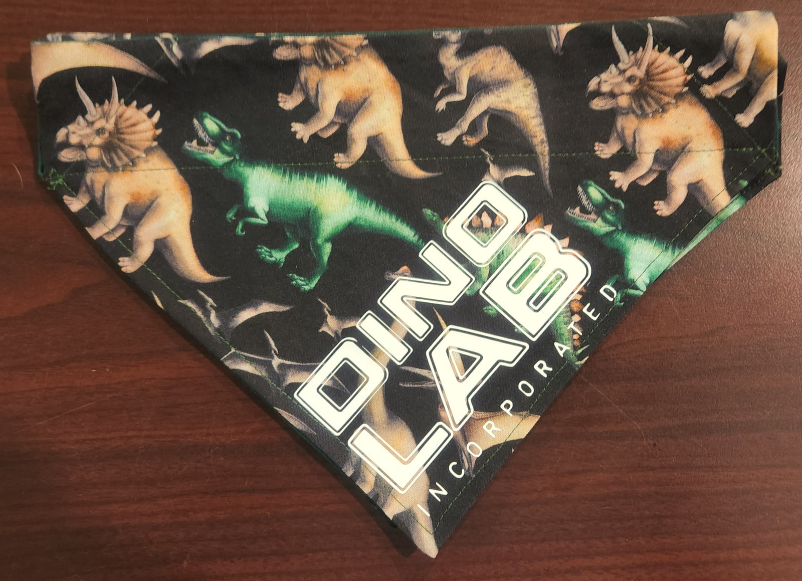 Medium Dino Lab Dog Bandana WITH writing