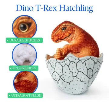 8" Orange Hatchling T.Rex
