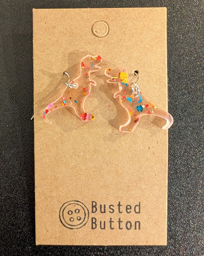 Sparkly Dino Earrings