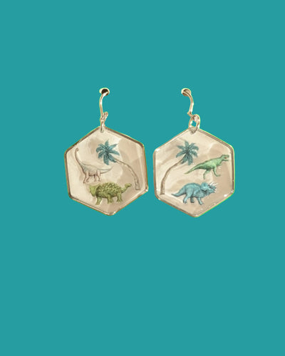 Silver and Resin Earrings