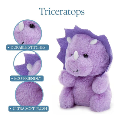 6" Purple Triceratops Plush