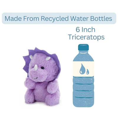 6" Purple Triceratops Plush