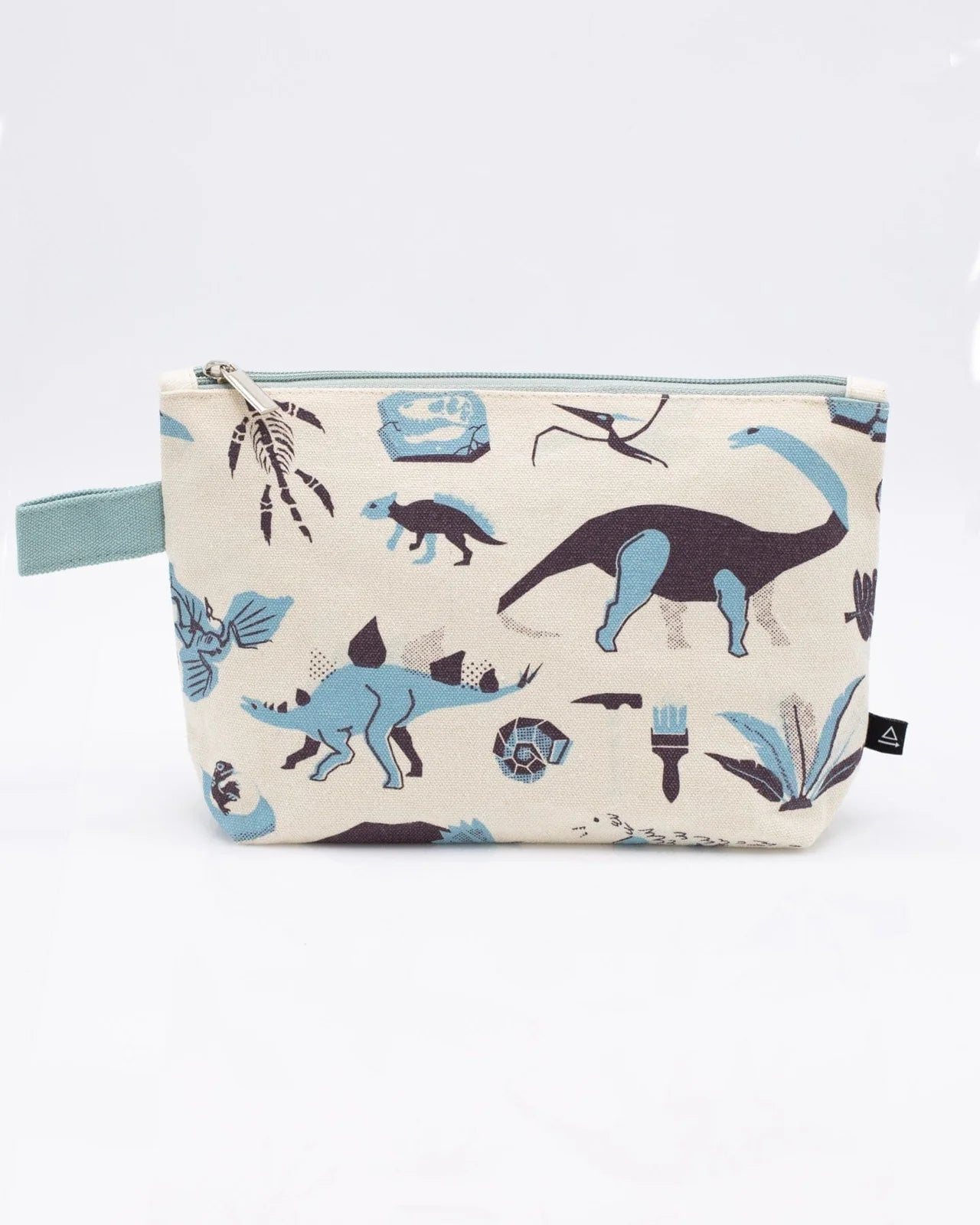 Retro Paleontology Canvas Pencil Case