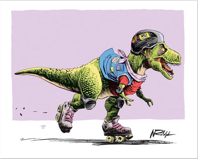 Rexy Roller 12x18 poster