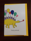 Party Animal Dinosaur Greeting Card