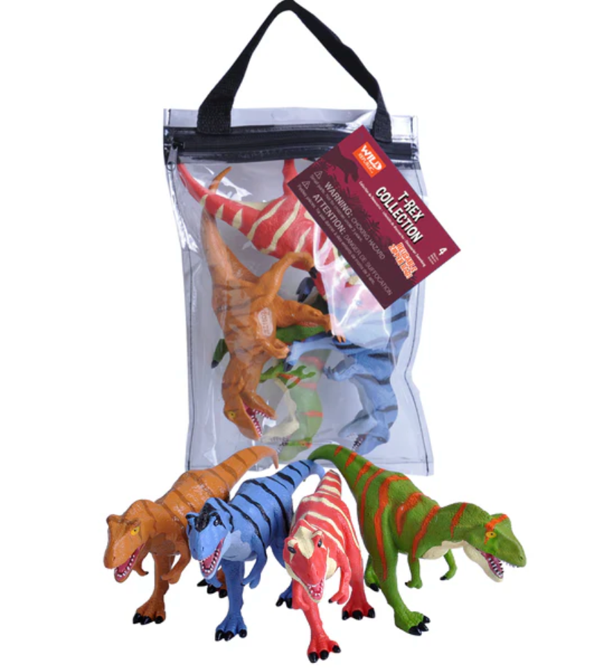 T. rex Zipper bag w/handle of Wild Republic