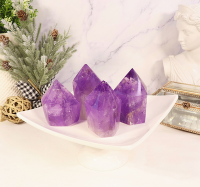 Medium Polished Amethyst Point - Grade A