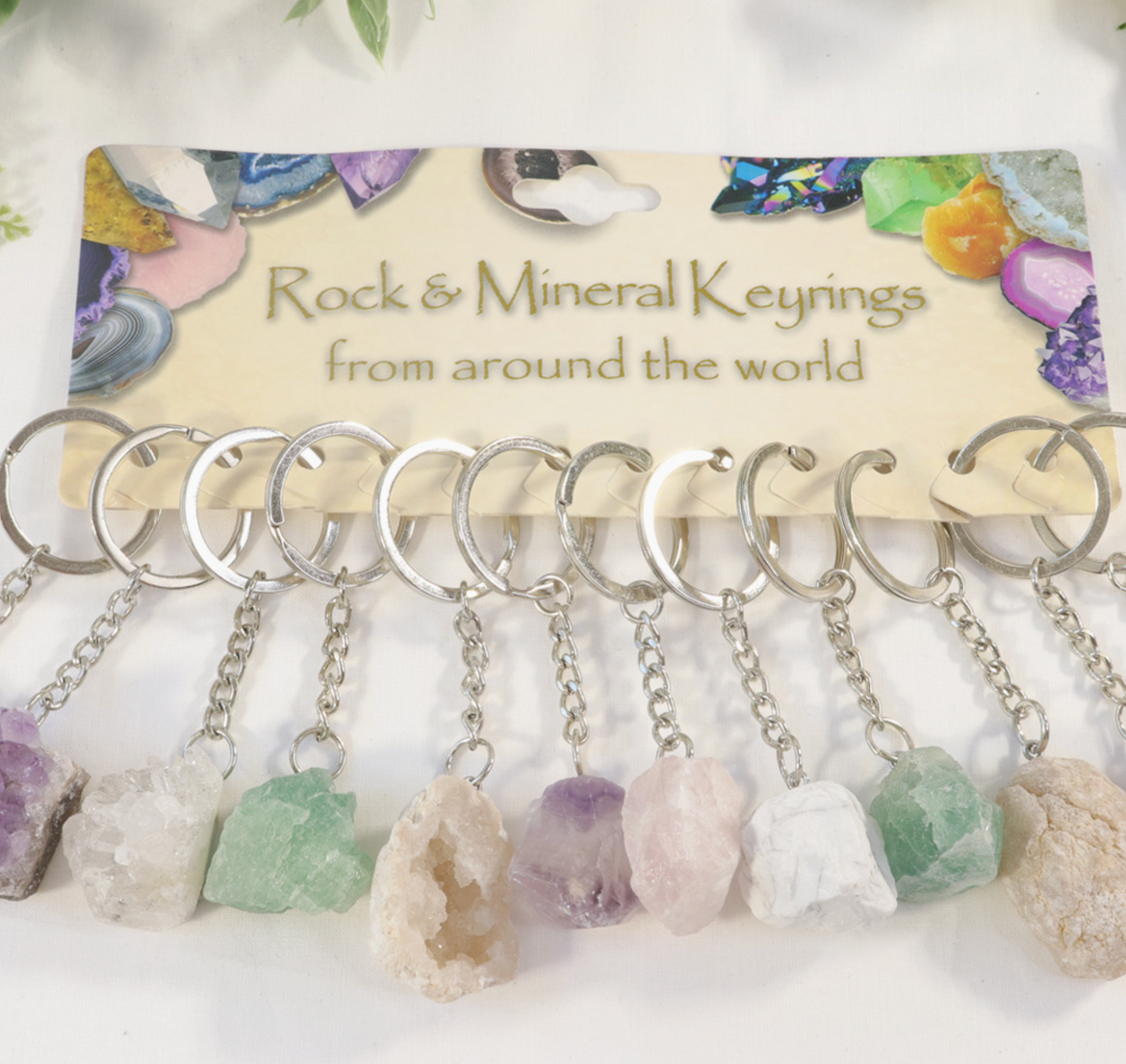 Gem Stone Crystal Keychain