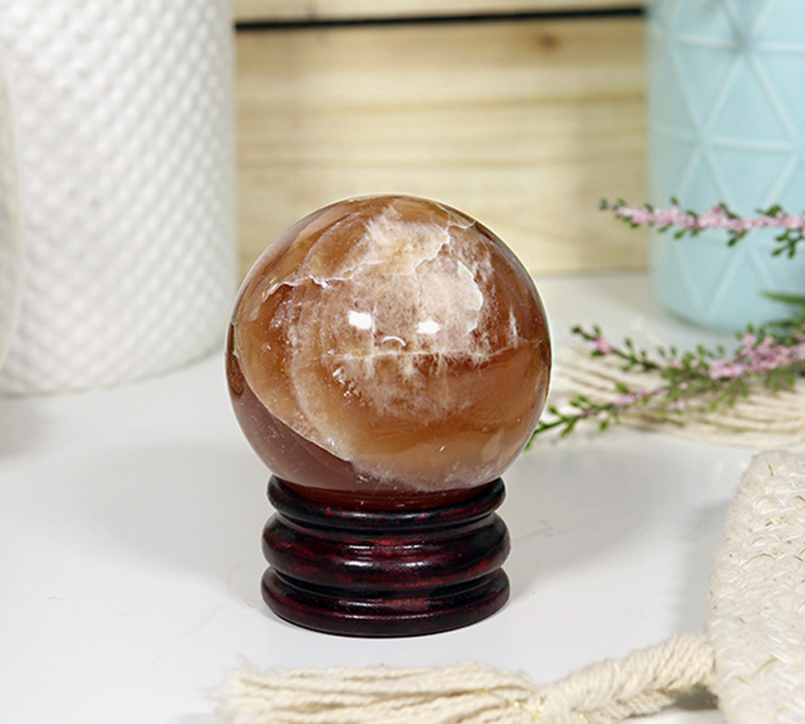 Small Honey Calcite Sphere