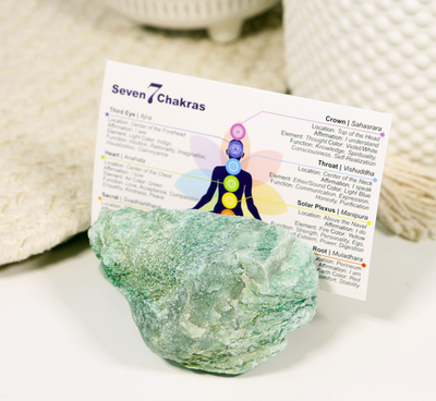 Natural Crystal Card Holder - Fuchsite Stone