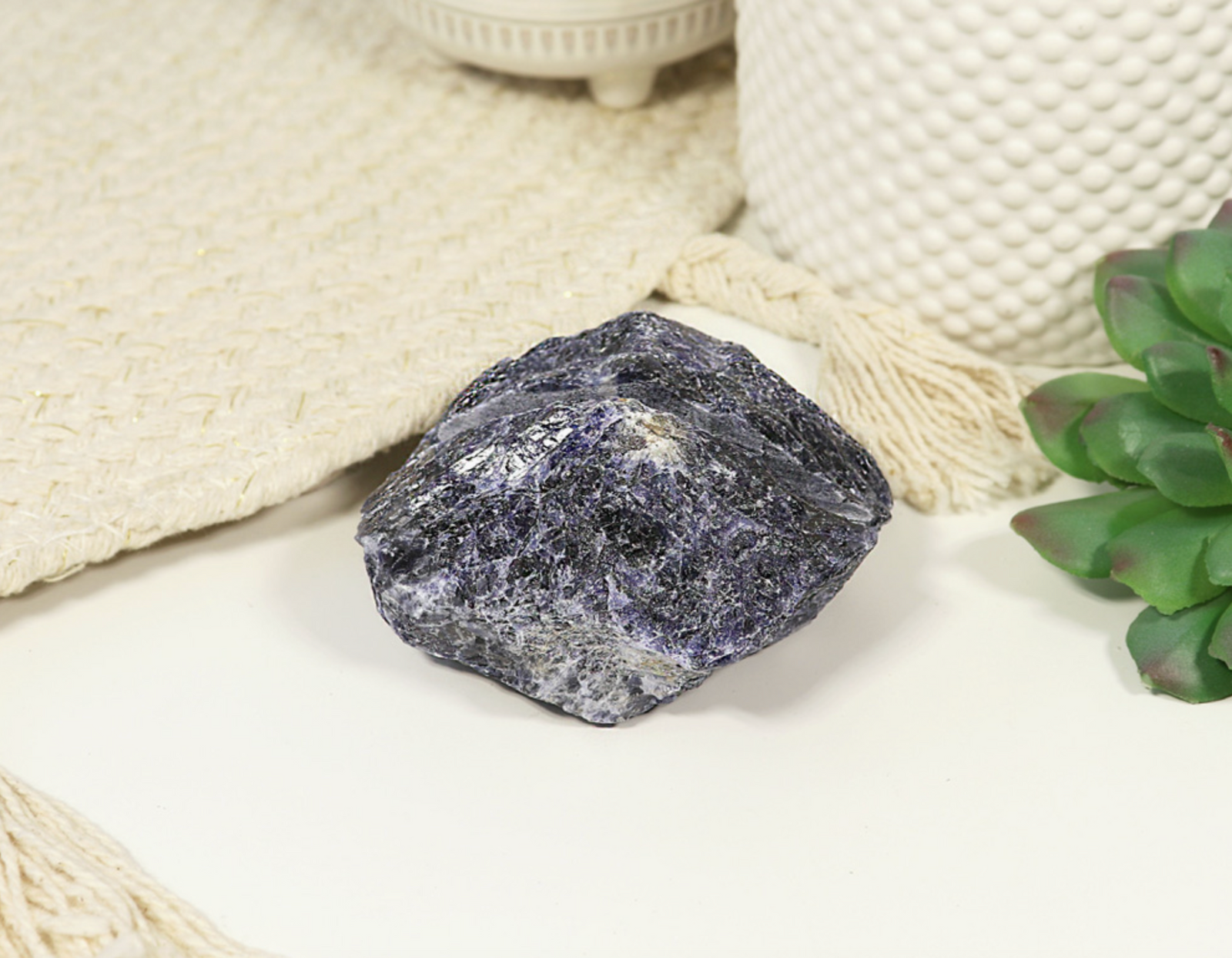 Natural Crystal Card Holder - Sodalite Stone