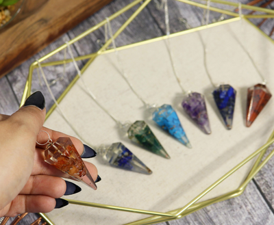 Orgonite 7 Chakra Healing Pendulums