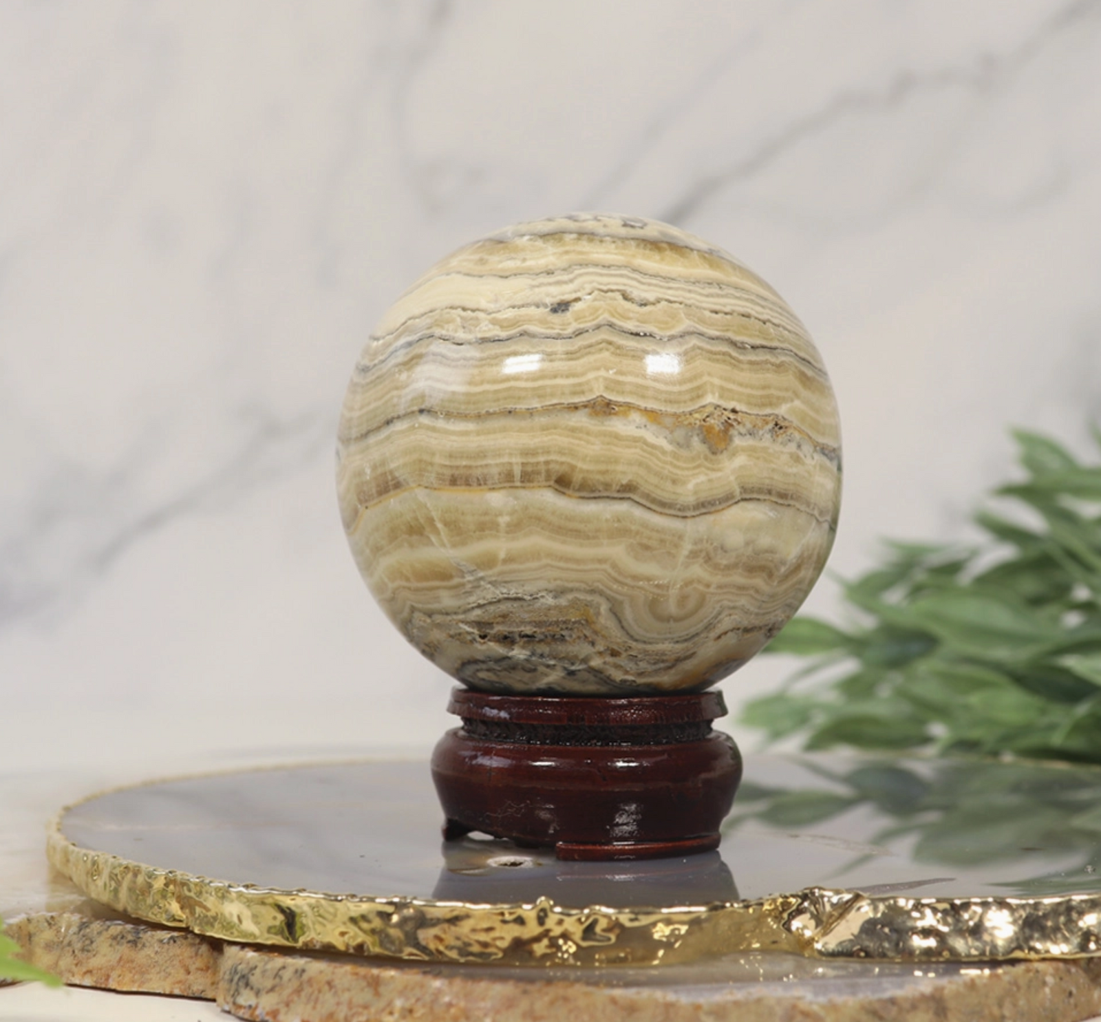 Tiger Calcite Sphere