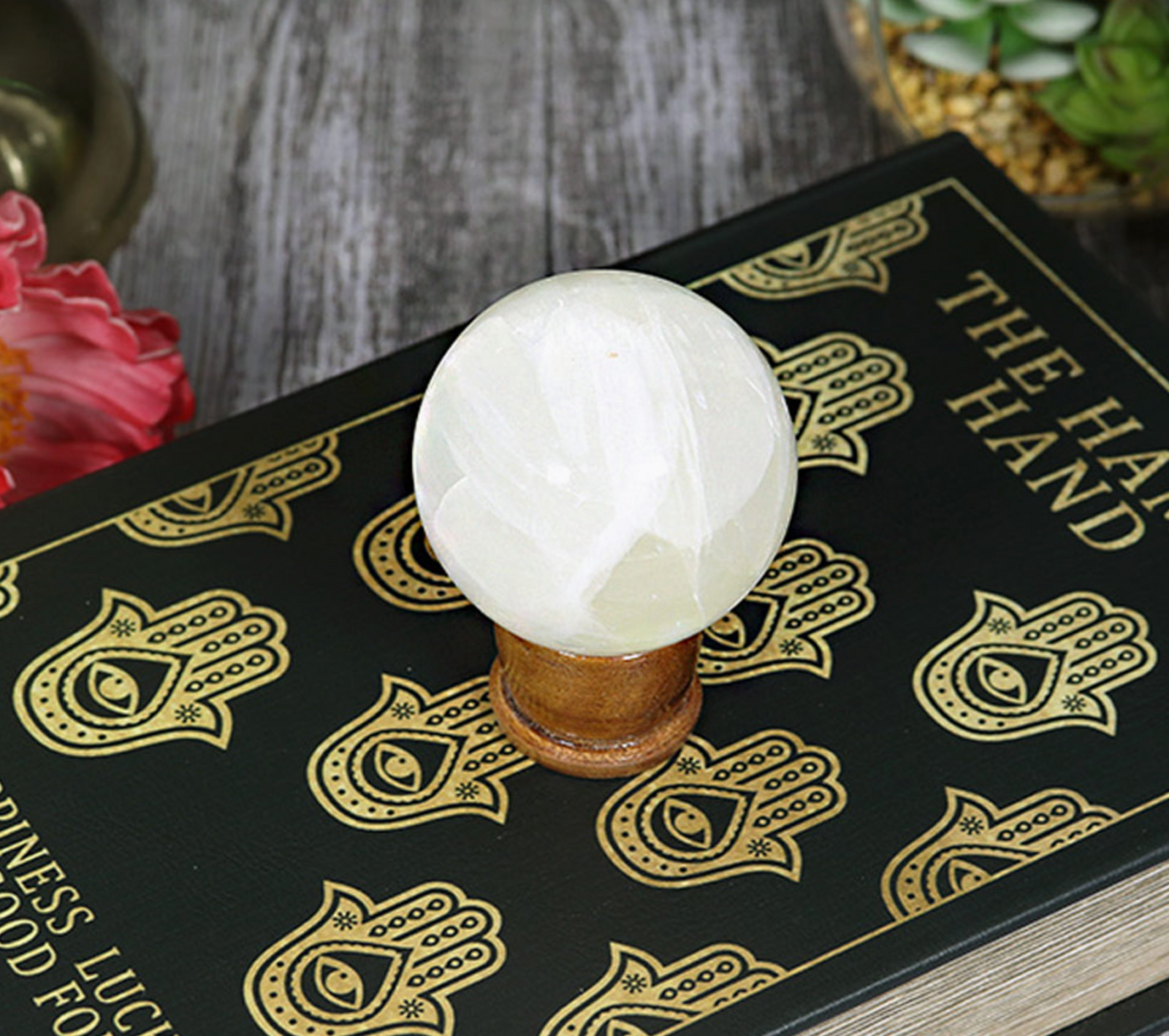 White Calcite Sphere