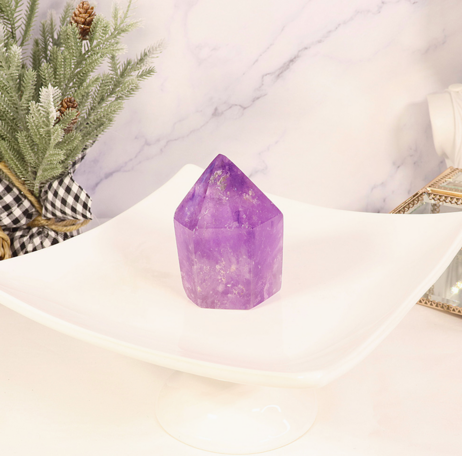 Medium Polished Amethyst Point - Grade A