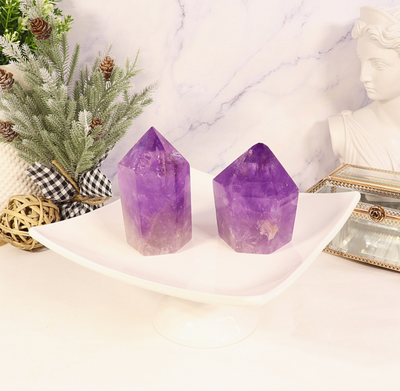 Large Polished Amethyst Point - Grade A