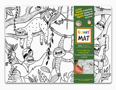 2 Compact Colouring Mats, Dinos & Sloths