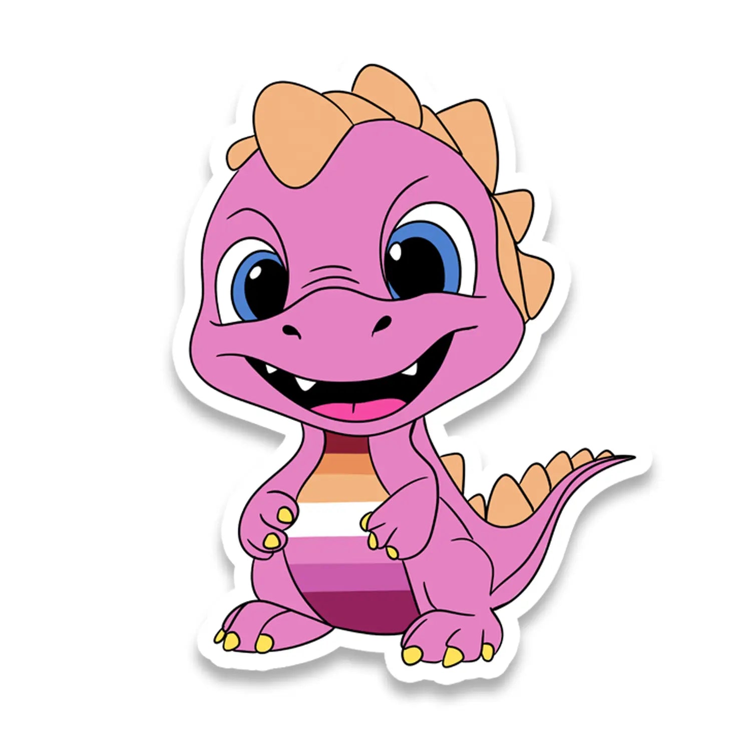 Dinosaur Lesbian Pride Sticker